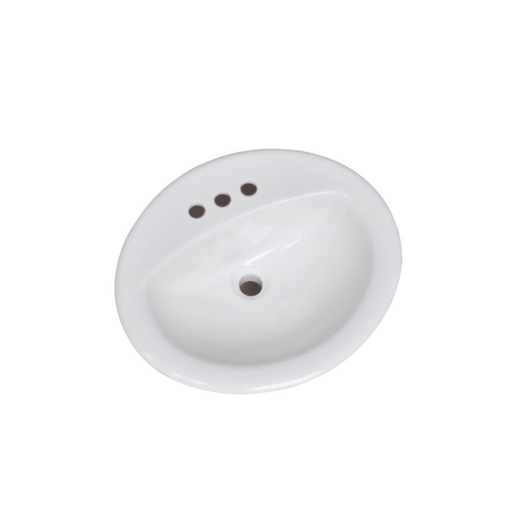 Design House Ceramic Oval DropIn Bathroom Sink with Overflow & Reviews